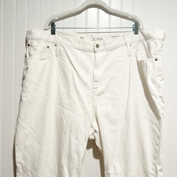 J Crew White Denim Straight Leg Jeans Classic Coastal Nautical Plus Size 24 - Picture 2 of 6